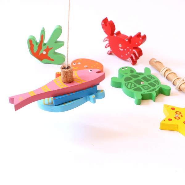 Wooden Magnetic Toy Fishing Rods - 100% Safe, Natural & Eco-Friendly