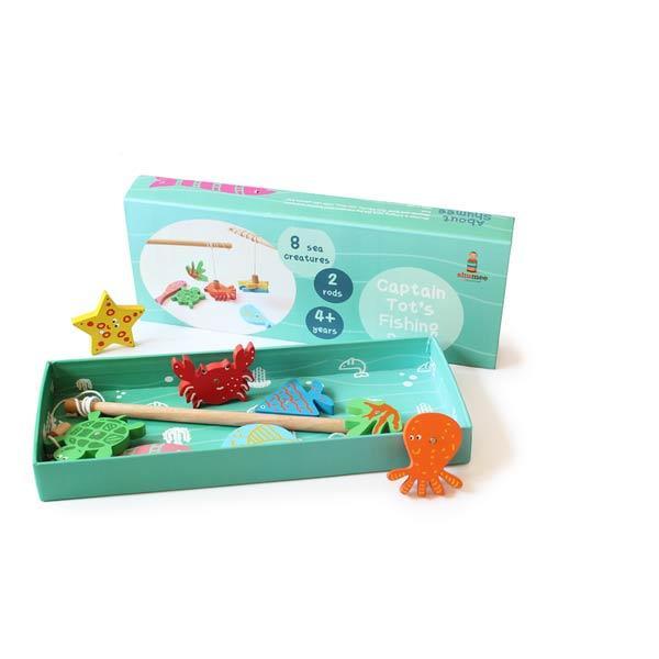Wooden Magnetic Toy Fishing Rods - 100% Safe, Natural & Eco-Friendly