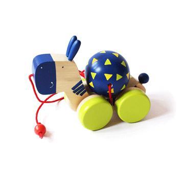 Zeebo The Wooden Zebra Pull Along Toy - 100% Safe, Natural & Eco-Friendly