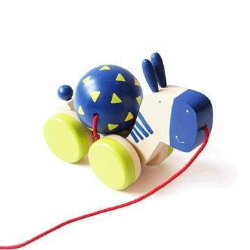 Zeebo The Wooden Zebra Pull Along Toy - 100% Safe, Natural & Eco-Friendly