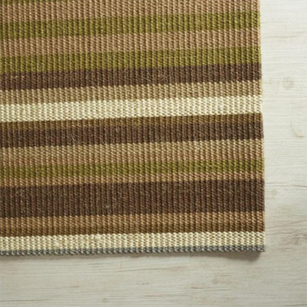 Natural Sisal Rug without Border (38SE) - Brown and White Stripes