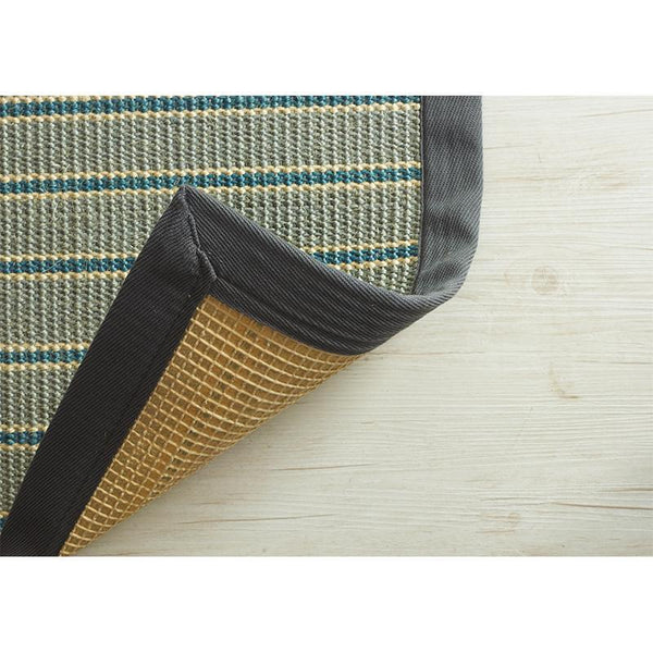 Sisal Rug with Border (79DC365) - Grey Stripes