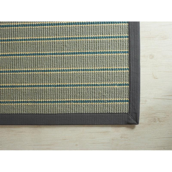 Sisal Rug with Border (79DC365) - Grey Stripes