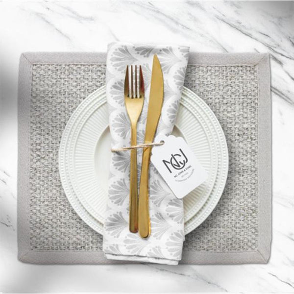 Natural Sisal Fibre Table Mats - Panama Marble DC 316 (Pack of 6)