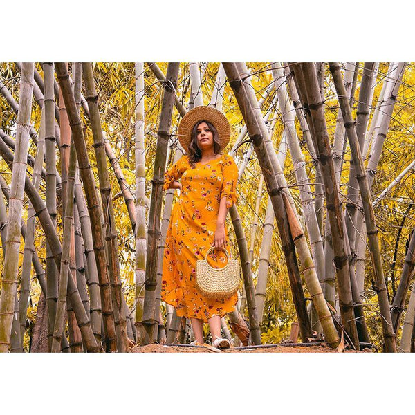 Handcrafted and Eco-Friendly Kauna Reed Hobo Bag - Small