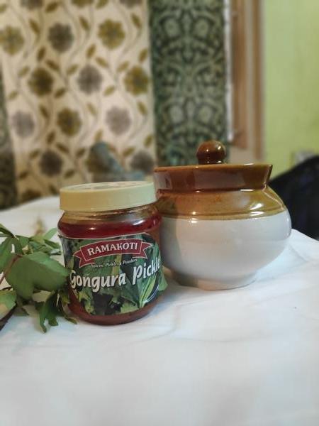 Sorrel (Gongura) Pickle in  Sesame Oil, 1 Kg