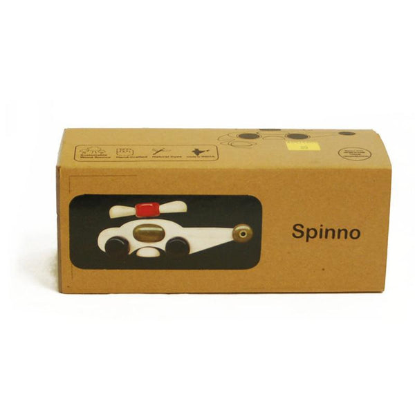 Spinno - Hand-Crafted Wooden Pull Toy with Rotating Fan