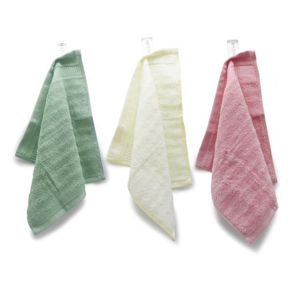 Ultra Soft, Absorbent, Anti-Microbial Bamboo Face/Sports Towel, Pack of 3 - Cream, Pink, Olive Green