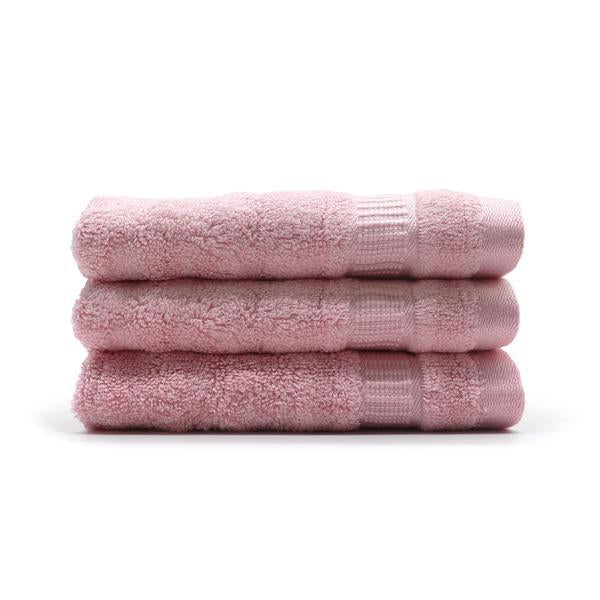 Ultra Soft, Absorbent, Anti-Microbial Bamboo Face/Sports Towel, Pack of 3 - Pink