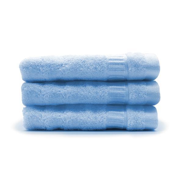 Ultra Soft, Absorbent, Anti-Microbial Bamboo Face/Sports Towel, Pack of 3 - Sky Blue