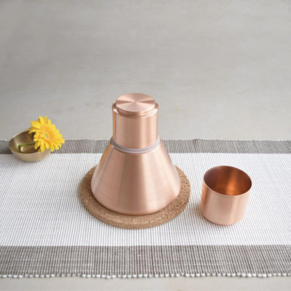 Stout Copper Carafe Handcrafted by Traditional Artisans
