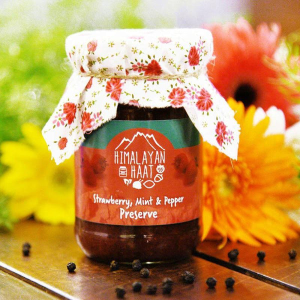 Strawberry, Mint and Pepper Preserve, 340g