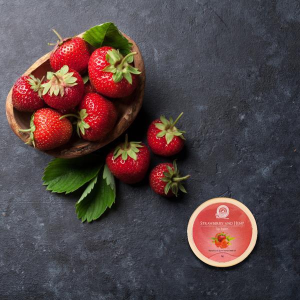 Strawberry and Hemp Lip Balm, 8g