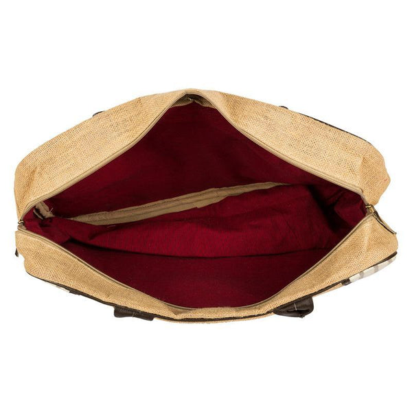 Streak Love Jute Duffel Bag Handmade by Women Artisans