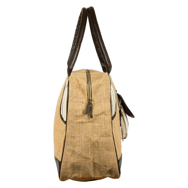 Streak Love Jute Duffel Bag Handmade by Women Artisans