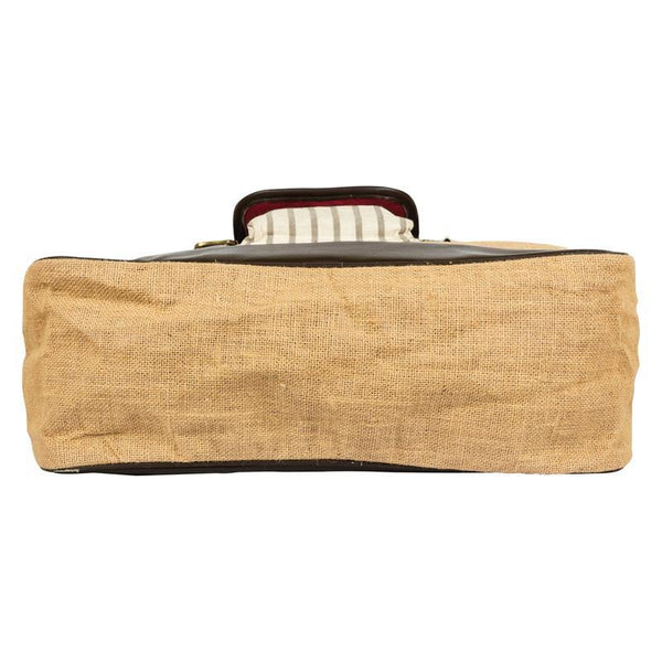 Streak Love Jute Duffel Bag Handmade by Women Artisans