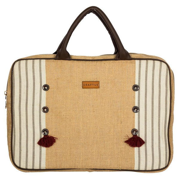 Streak Love Jute Laptop Sleeve Made by Women Artisans