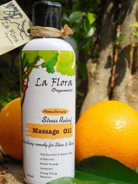 Stress Relief Aroma Therapy Body Massage Oil, 100ml