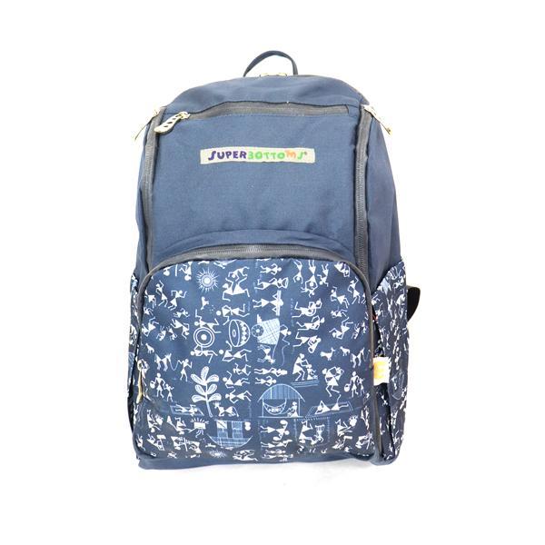 Super BackPack - Diaper Bag with 17 compartments (Warli Art)