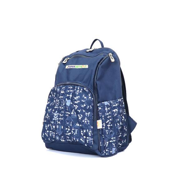 Super BackPack - Diaper Bag with 17 compartments (Warli Art)