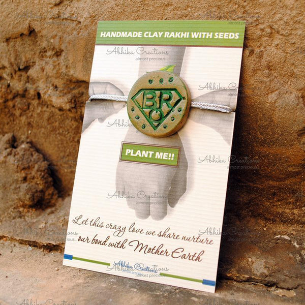 Plantable Clay and Seed Rakhi - Super Bro