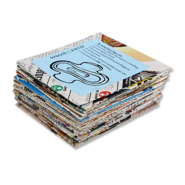 Svacch Sanitary Pad Disposal Bags made from Recycled Newspaper - Pack of 100