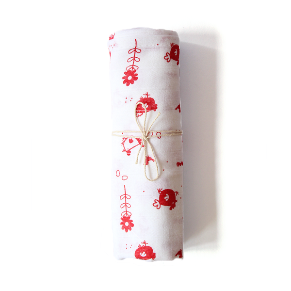 Organic Muslin Swaddle (Hen)