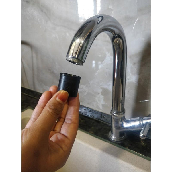 Water Saving Switch Aerator For Taps (ABS Body) - Black