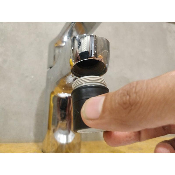 Water Saving Switch Aerator For Taps (ABS Body) - Black
