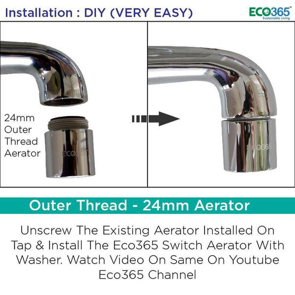 Water Saving Switch Aerator For Taps (ABS Body)