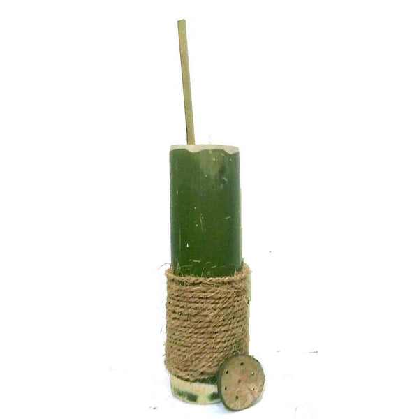 Natural Bamboo and Coconut Shell Puttu Maker (Green)