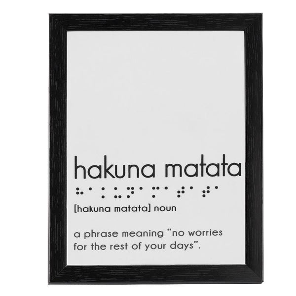 Table-Top Frame with Braille Alphabet