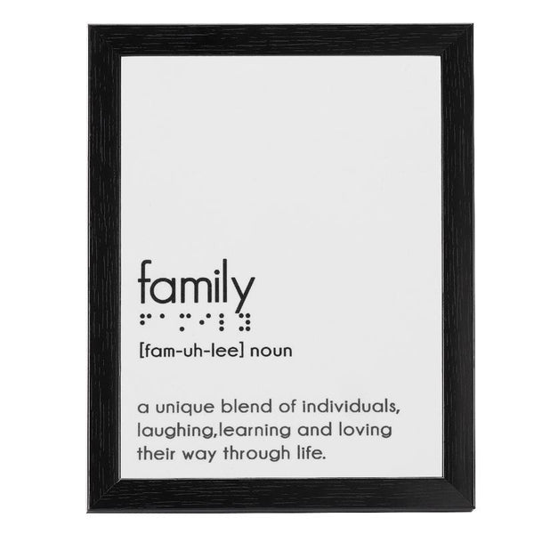 Table-Top Frame with Braille Alphabet