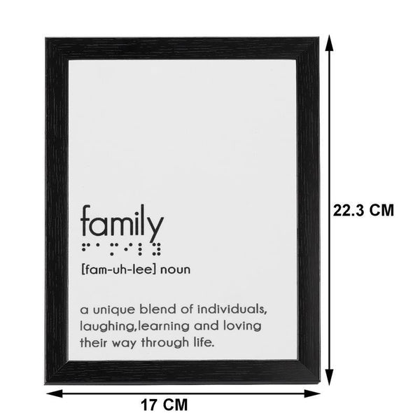Table-Top Frame with Braille Alphabet