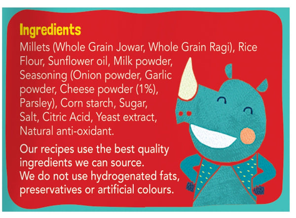 Tasty Mighty Munch - Cheese and Herbs - Healthy Snack for Kids (Pack of 8) - 200g