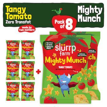 Tasty Mighty Munch - Tangy Tomato - Healthy Snack for Kids (Pack of 8) - 200g