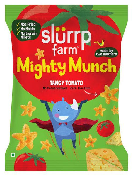 Tasty Mighty Munch - Tangy Tomato - Healthy Snack for Kids (Pack of 8) - 200g