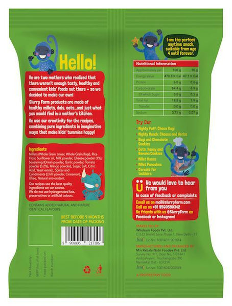Tasty Mighty Munch - Tangy Tomato - Healthy Snack for Kids (Pack of 8) - 200g