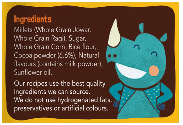 Tasty Mighty Puff - Choco Ragi - Healthy Snack for Kids (Pack of 8) - 200g