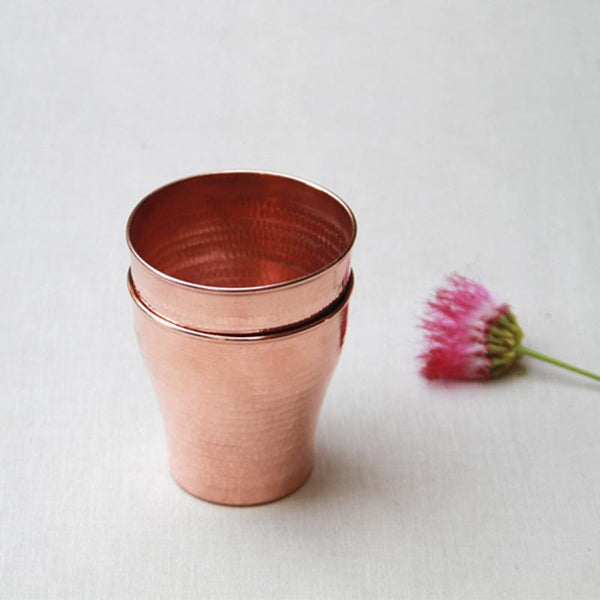 Terracopper Tumblers Handcrafted by Traditional Copper Artisans (Set of 2)