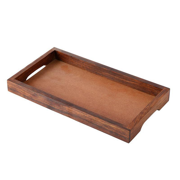 Terracotta Pickle Jar Set with Sheesham Tray and Spoons (Red) created by Traditional Artisans