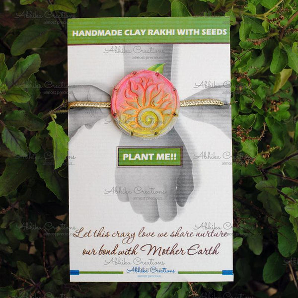 Plantable Clay and Seed Rakhi - Focused Fire