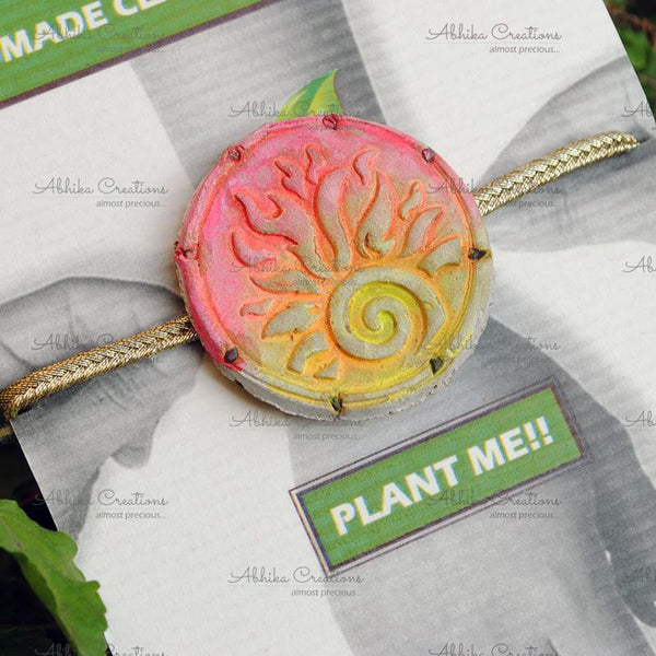 Plantable Clay and Seed Rakhi - Focused Fire