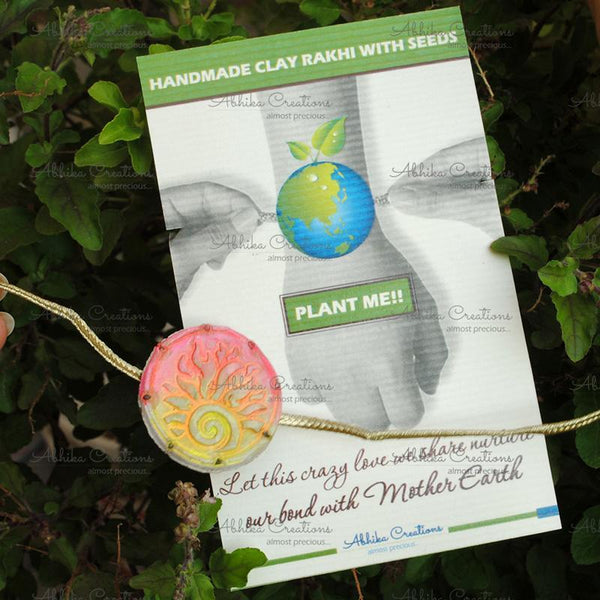 Plantable Clay and Seed Rakhi - Focused Fire