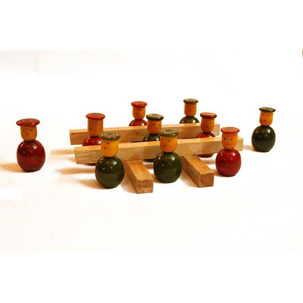 Wooden Tic Tac Toe Handcrafted by Traditional Artisans