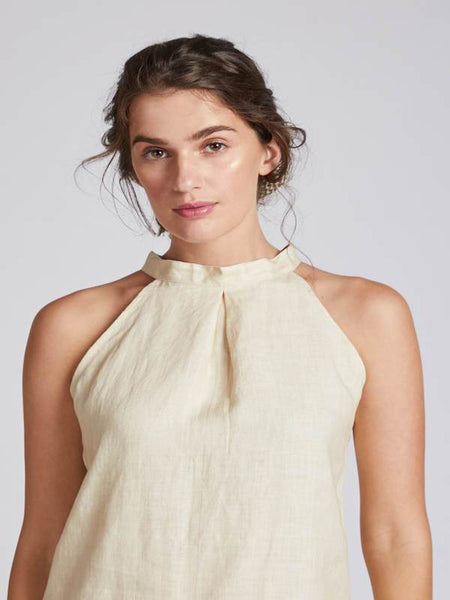 Women's Natural Hemp Halter Top - Beige