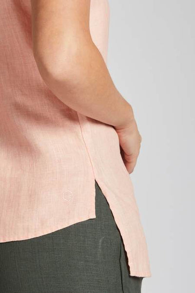 Women's Natural Hemp Halter Top - Peach