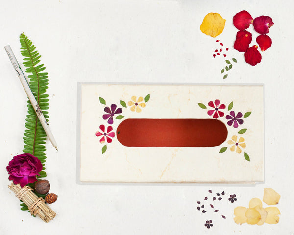 Floral Tissue Box Handmade by Women Artisans