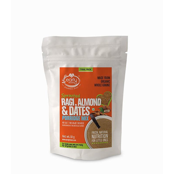 Trial Pack Combo - Organic & Fresh Porridge Mixes & Dry Dates Powder (Pack of 6), 50g each