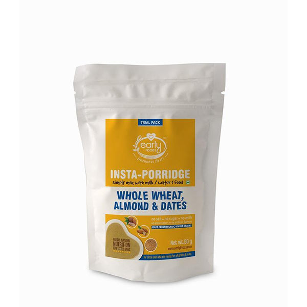 Trial Pack Combo - Organic & Fresh Porridge Mixes & Dry Dates Powder (Pack of 6), 50g each